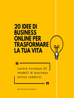 cover image of 20 idee di business online per trasformare la tua vita